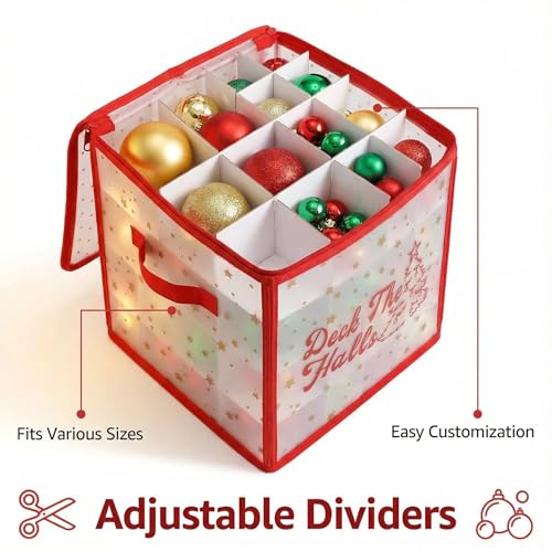 2-Pack Christmas Ornament Organizer Box | Home Organization - Image 4