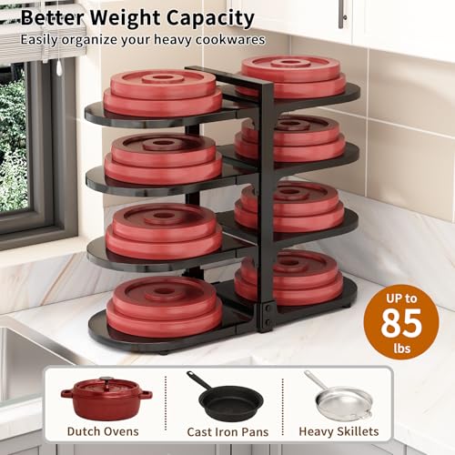 Adjustable Heavy Duty Pots and Pans Organizer Under Cabinet - Image 3