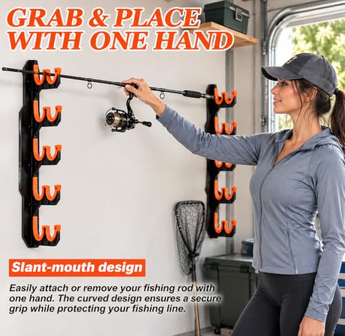 CertBuy H5 Fishing Rod Holder for Garage Wall or Ceiling - Image 4