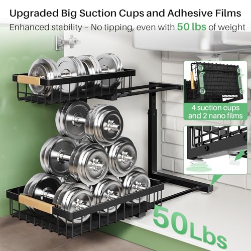 Kitstorack Under Sink Organizer, 2 Tier Under the Sink Storage - Image 5