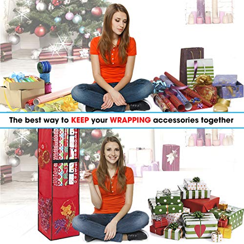 ProPik Hanging Gift Wrap Organizer, Wrapping Paper Storage Bag - Image 7