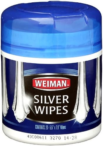 Weiman 20CT Silver Wipes (Pack of 4)