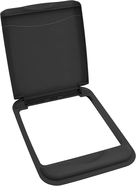 Rev-A-Shelf 50 Qt Under Sink Garbage Can Lid for Base Kitchen and Bathroom Cabinet, Replacement Plastic Trash Bin Lid Only, Black, RV-50-LID-18-1-40
