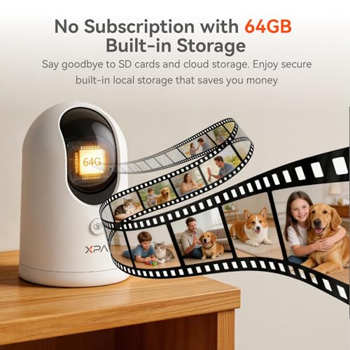 4K UHD Indoor Camera, 64G Built-in Storage No Subscription - Image 3
