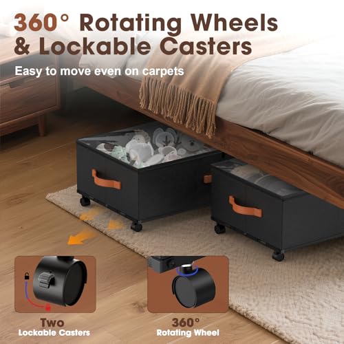 Eastherry Under Bed Storage with Wheels, 2 Pack | Home Organization - Image 4