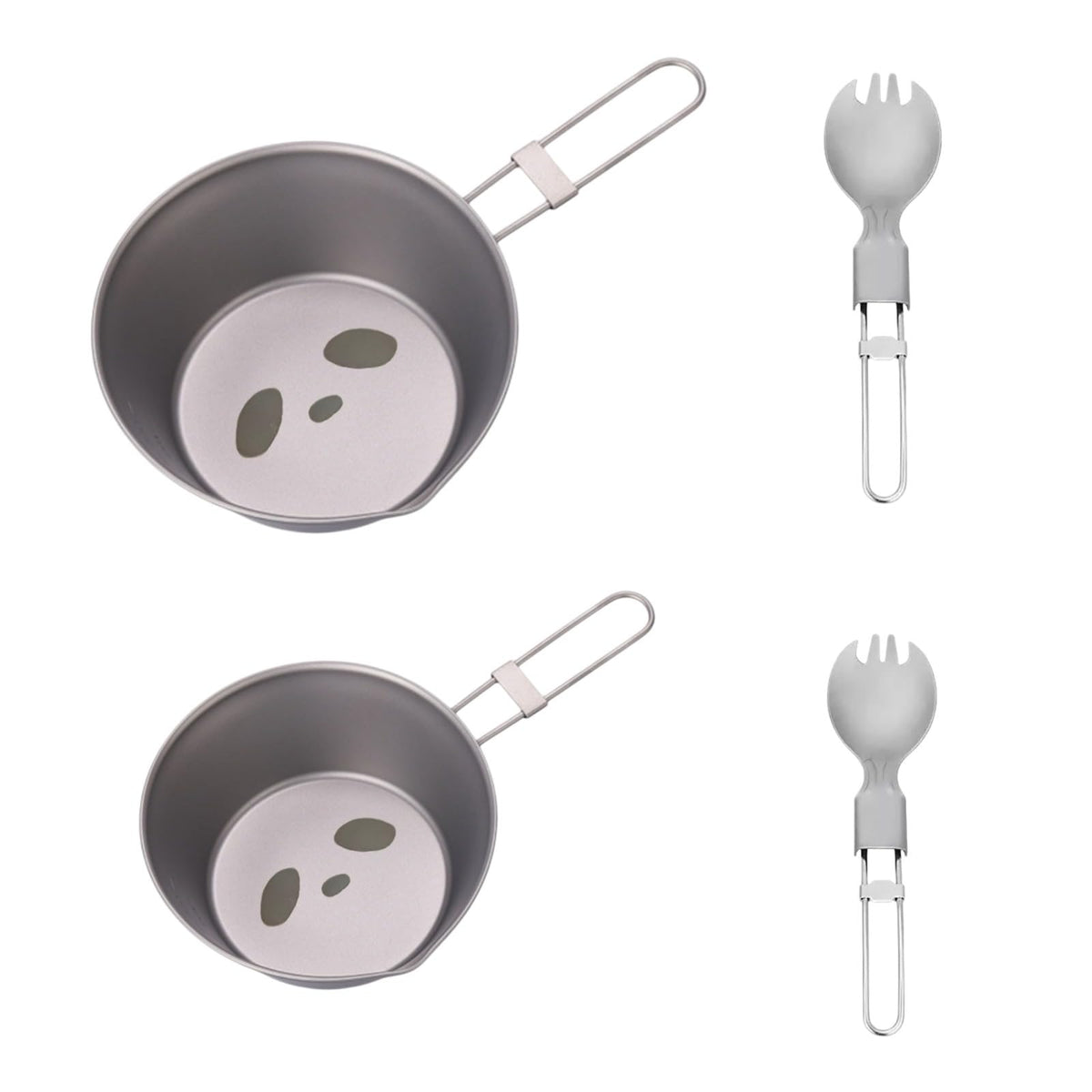 Ultralight Panda Titanium Sierra Cup with Titanium Spoon - Image 1