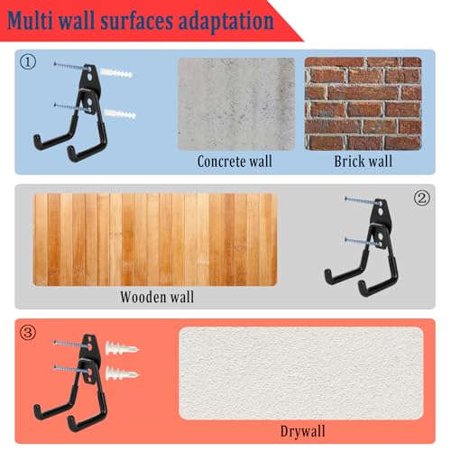 8 Pack Garage Hooks Heavy Duty, Garage Tool Organizer Wall Mount - Image 7