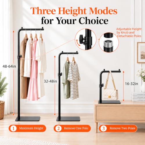 Adjustable Clothing Display 16-64in Shirt Display Stand Metal - Image 3