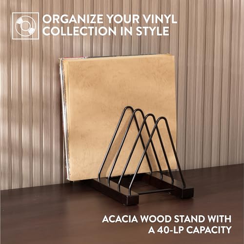 Big Fudge Acacia Wood Vinyl Record Storage, LP Holder - Image 4