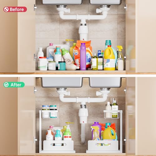 Under Sink Organizer and Storage 2 Pack, Slide Out Cabinet - Image 3