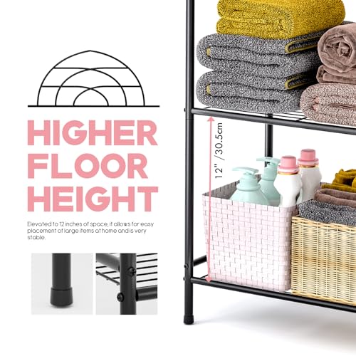 LEEDA 3-Tier Freestanding Multipurpose Storage Shelves Heavy Duty - Image 6