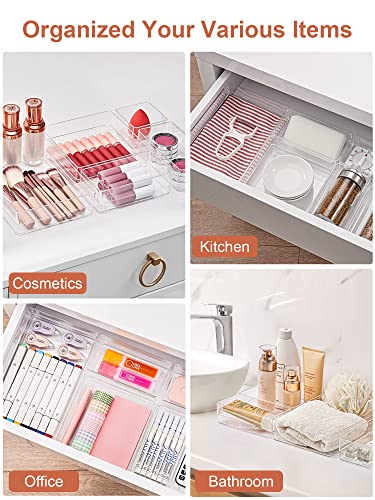 SMARTAKE 13 PCS Drawer Organizer 5-Size Desk Makeup | All Products - Image 7