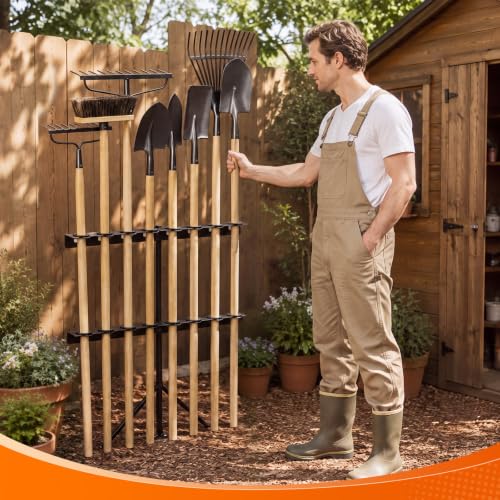 Trailer Tool Racks for Lawn Equipment 8 Hole Truck Shovel Holder - Image 3