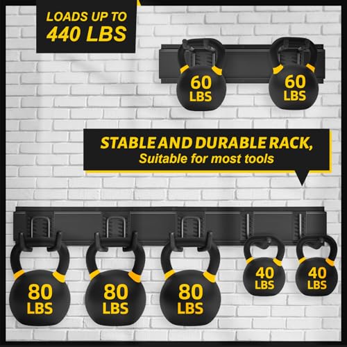 Garage Tool Organizer Wall Mount, 48 Inches Garden Garage Storage - Image 3