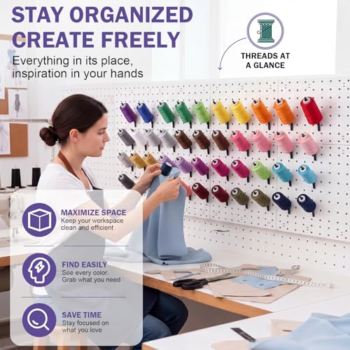 Xuhal 24 Pcs Pegboard Spool Hooks for 1/4" Pegboard - Image 5