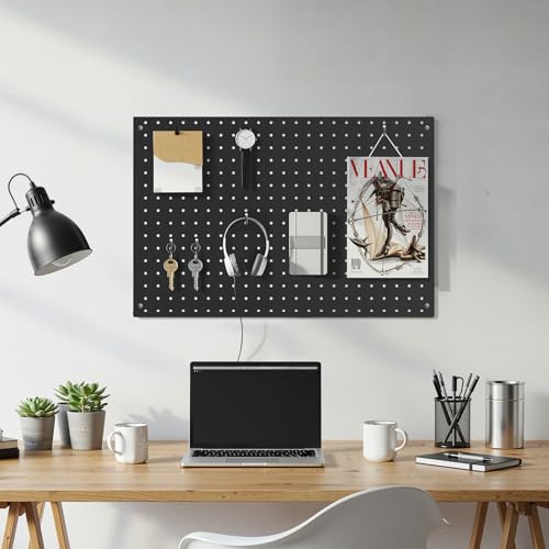 Peg Board, 2 Pack Metal Pegboard Panels Black Pegboards - Image 3