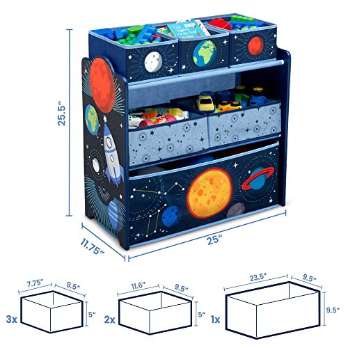 Delta Children Space Adventures Design & Store 6 Bin Toy - Image 4