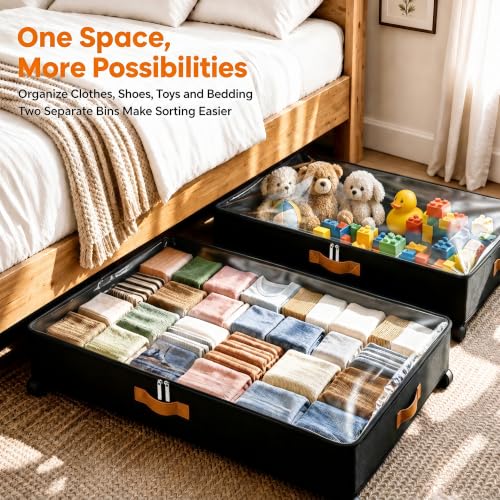 Under Bed Storage with Wheels, 2 Pack - Image 6