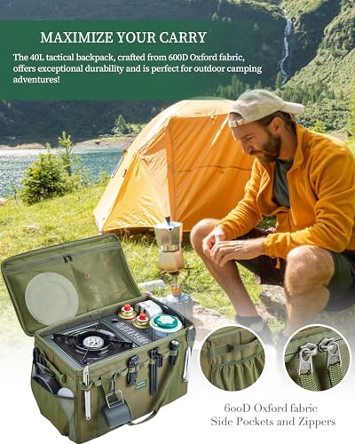 UPWOIGH 40L Heavy Duty Camping Storage Bag with Dividers - Image 4
