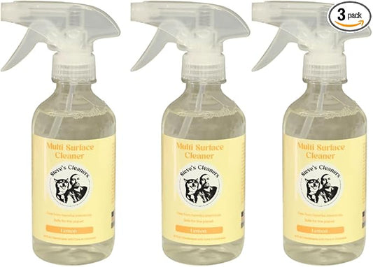 Steve's Cleaners, Lemon Multi-Use Spray, Lemon Essential Oil, Tough on Messes, Biodegradable, 10 oz (Pack of 3)