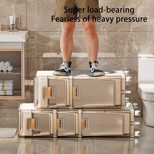 Bathroom Storage Cabinet,Vertical Storage Unit Waterproof Towel - Image 8