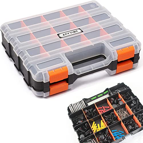 Anyyion Small Parts Organizer, 34-Compartments Double Side parts - Image 2