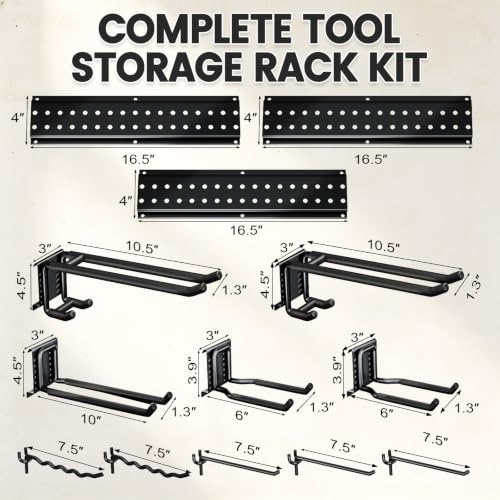 Garage Tool Organizer Wall Mount, 49.5 Inch Heavy Duty - Image 3