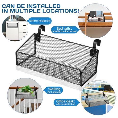 Balacoo Bedside Caddy Shelf, Hanging Metal Beside Storage - Image 7