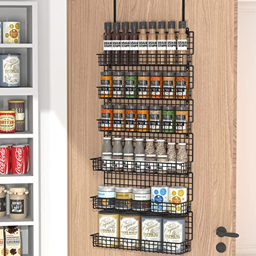 JKsmart 6-Tier Spice Rack Organizer with Door Hook, Wall - Image 2