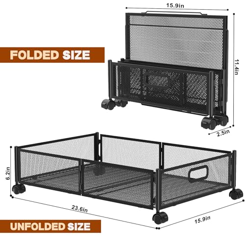 Under Bed Storage Containers,2 Pack Foldable Underbed - Image 3
