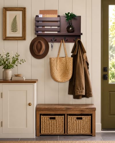 Key Holder Wall Mount with Shelf, Mail Organizer - Image 3