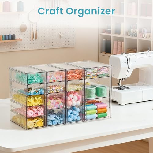 Vtopmart 4 Set Acrylic Desk Organizer with 16 Drawer | All Products - Image 6