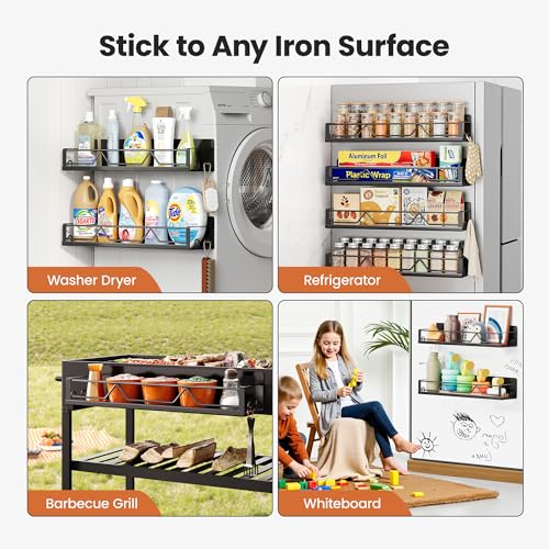 16.9 Inch Large Capacity Magnetic Spice Rack for Ref - Image 7