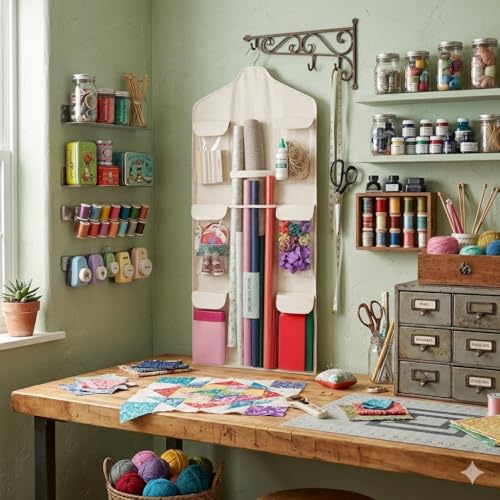 Wrapping Paper Organizer Storage – Double-Sided Hanging - Image 3