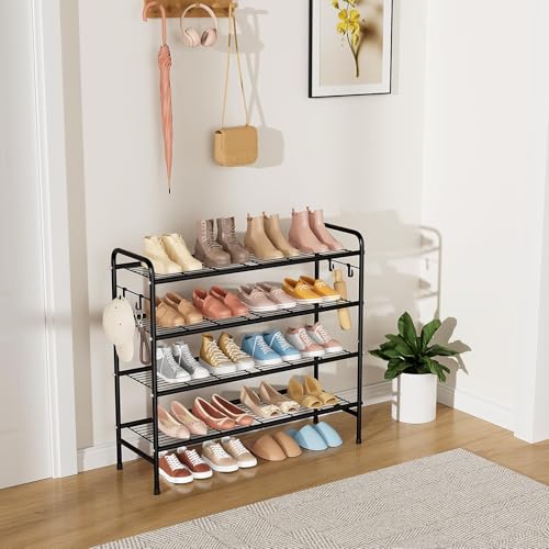 VILICK 4-Tier Shoe Rack 33" Wide Metal Shoe Organize | All Products - Image 3