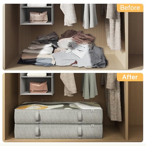 2-Pack Under Bed Storage Containers, 6 Inches Tall Clothes - Image 6