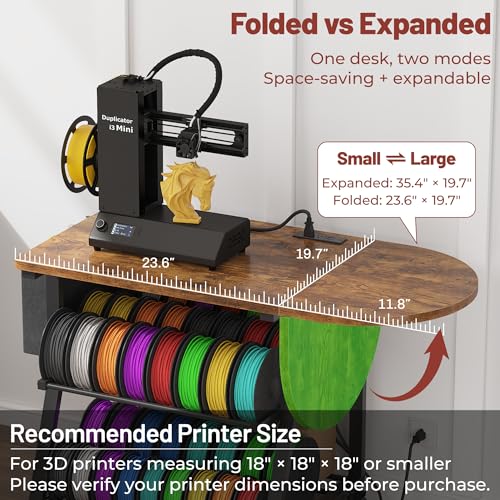 3D Printer Stand with Foldable Desktop & Fabric Drawer – - Image 4