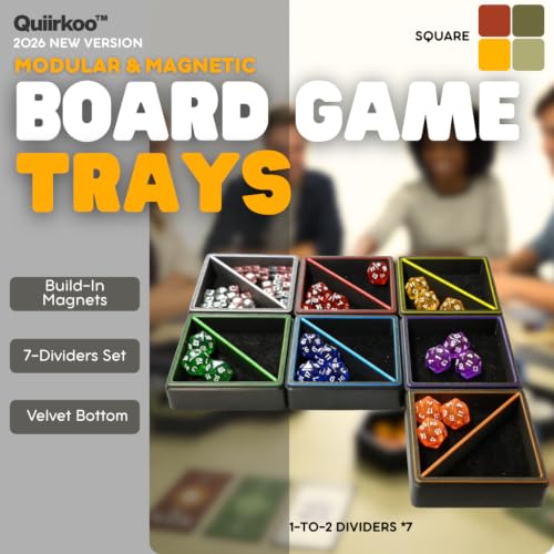 Sq. Modular Magnetic Dice Trays, Board Game Token Tray - Image 4