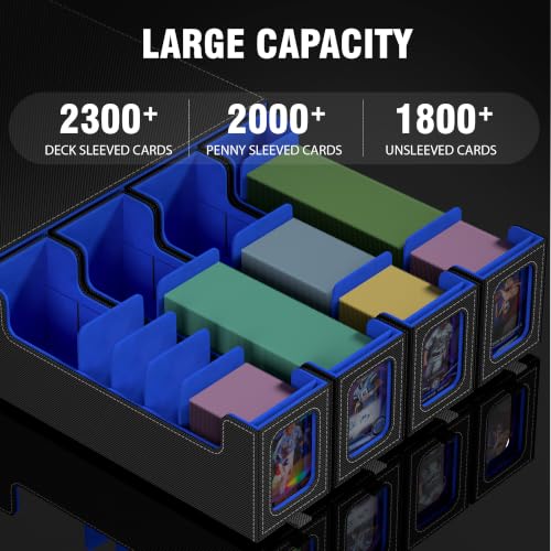 4-Drawer Trading Card Storage Box Holds 3300+ Cards (Blue) - Image 4