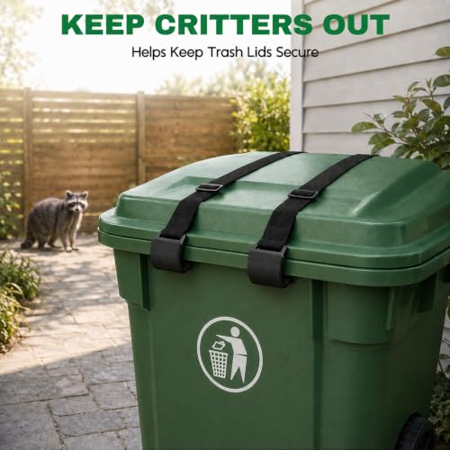 2 Pack Trash Can Locks for Animals, Heavy Duty Raccoon - Image 4