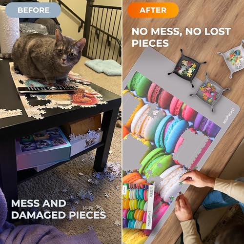 The Original Newverest Jigsaw Puzzle Mat Roll Up, Silver - Image 7