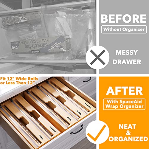 SpaceAid WrapNeat 3 in 1 Wrap Organizer with Cutter | All Products - Image 3