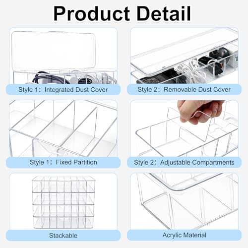 Cheardia 4 Pack Cable Organizer Box with Wire Ties, | All Products - Image 4