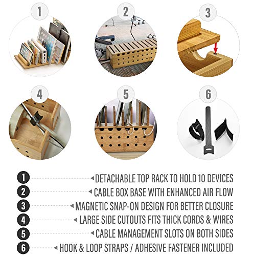 Prosumer's Choice 10 Device Bamboo Cell Phone Charging Stations | - Image 4