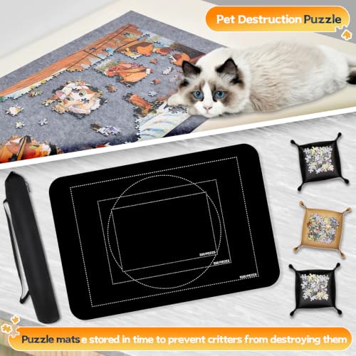 Pohxev Jigsaw Puzzle Mat Roll Up, Portable Saver Pad 34.6” - Image 7