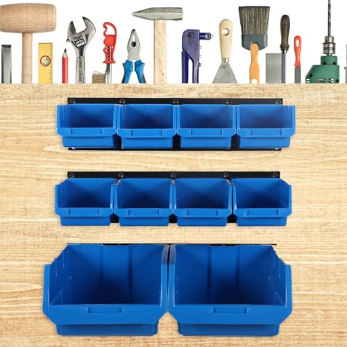 Wallmaster 10-Bin Wall Mounted Plastic Storage Bins - Image 5
