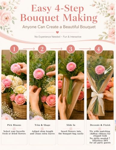 Zebrabox 56 Pcs Wedding Flower Bar Kit with Bouquet - Image 5