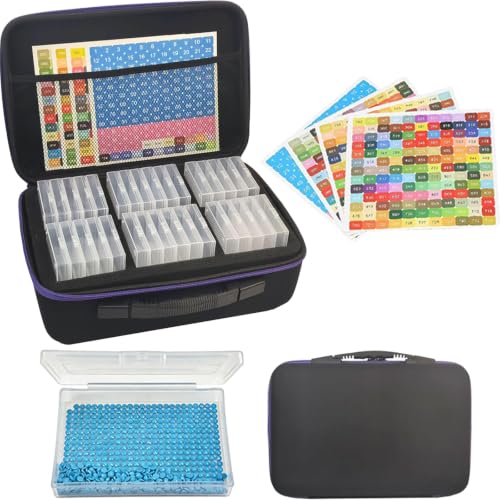 Portable Diamond Painting Storage Case with Clear Bead Organizers - Image 2