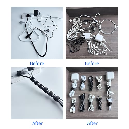 200 PCS 8 Inches Black Reusable Cable Ties, Adjustable Cord - Image 4