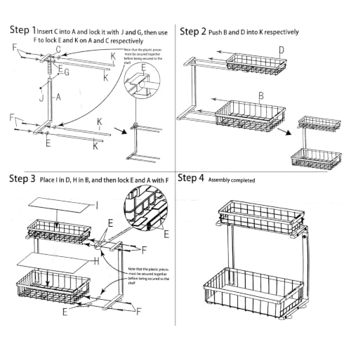 2-Tier Pull-Out Under Sink Organizer, Black - Image 4